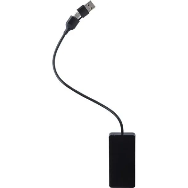  USB i USB tip C hub black