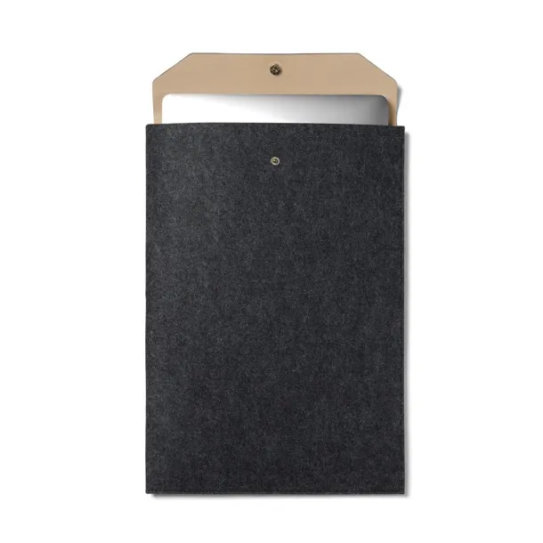  VINGA Albon GRS recycled felt 17" laptop sleeve - Vinga Crna