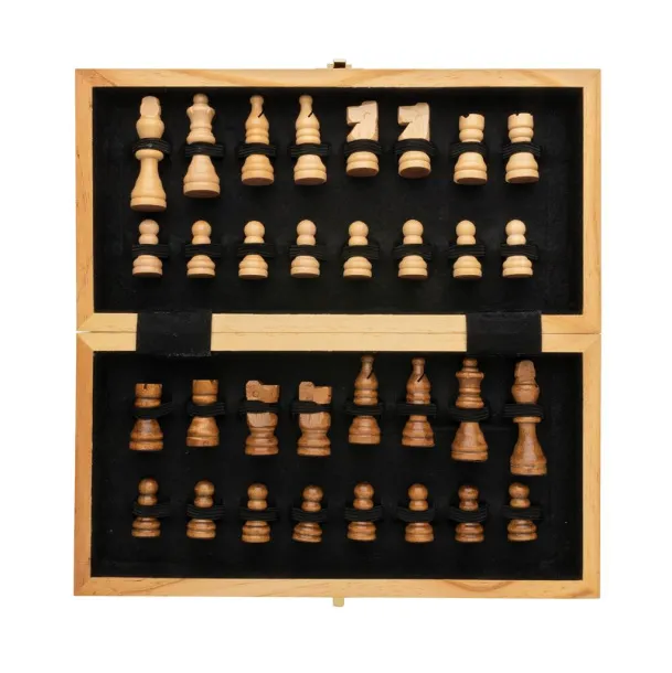  Luxury wooden foldable chess set Brown
