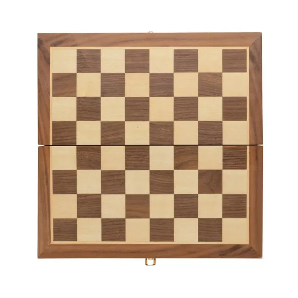  Luxury wooden foldable chess set Brown