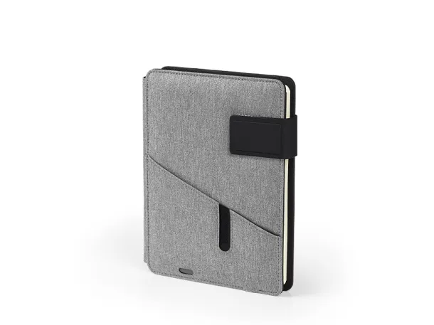 POWER NOTE Notes s prijenosnom baterijom, A5 Siva