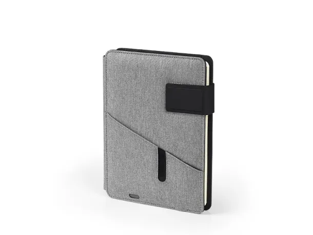 POWER NOTE Notes s prijenosnom baterijom, A5 Siva