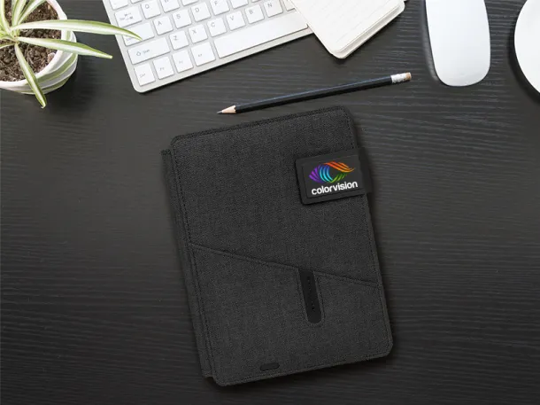 POWER NOTE Notes s prijenosnom baterijom, A5 Crna