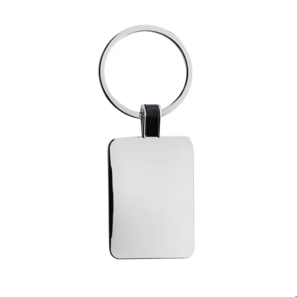  RCS recycled zinc alloy rectangle keyring - XD Collection Silver 