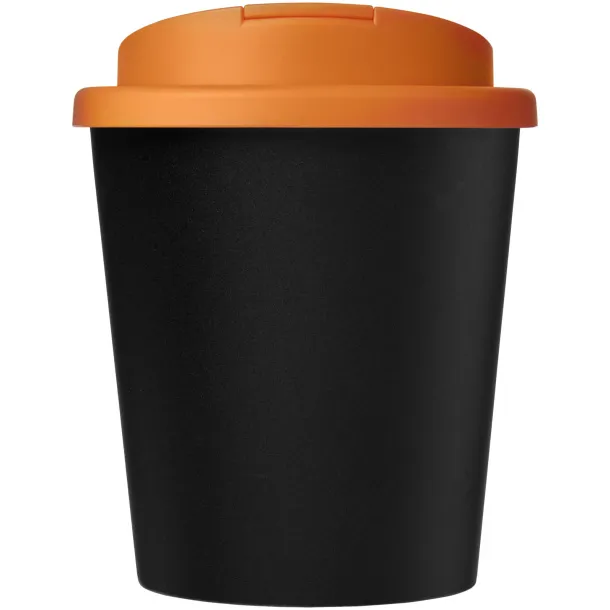 Americano® Espresso Eco 250 ml recycled tumbler with spill-proof lid Solid black Orange