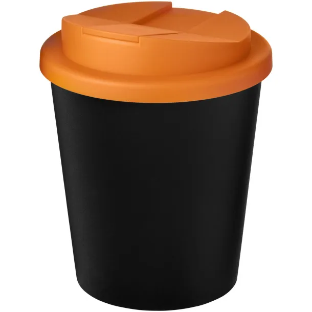 Americano® Espresso Eco 250 ml recycled tumbler with spill-proof lid Solid black Orange