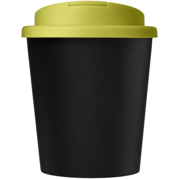 Americano® Espresso Eco 250 ml recycled tumbler with spill-proof lid Solid black Lime