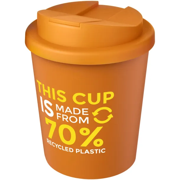 Americano® Espresso Eco 250 ml recycled tumbler with spill-proof lid Orange