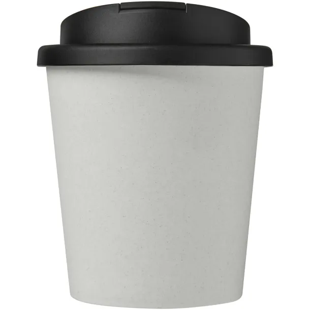 Americano® Espresso Eco 250 ml recycled tumbler with spill-proof lid - Unbranded White Solid black