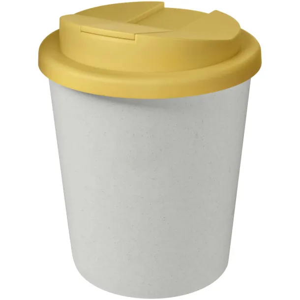 Americano® Espresso Eco 250 ml recycled tumbler with spill-proof lid - Unbranded White Yellow