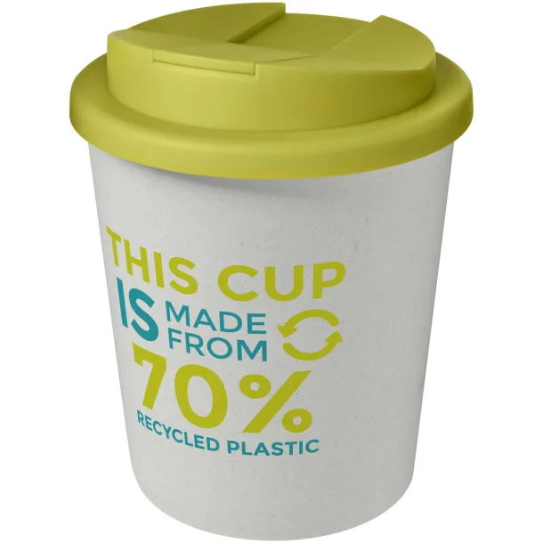 Americano® Espresso Eco 250 ml recycled tumbler with spill-proof lid White Lime