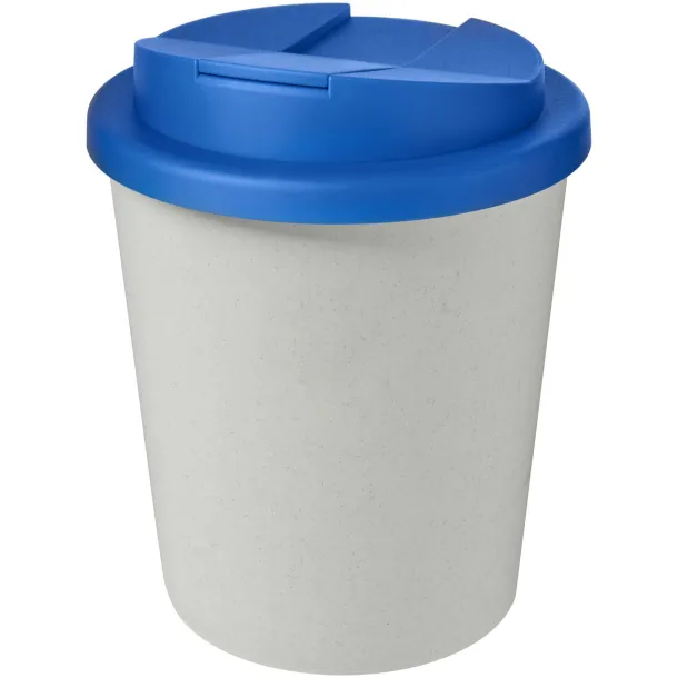 Americano® Espresso Eco 250 ml recycled tumbler with spill-proof lid - Unbranded White Mid blue