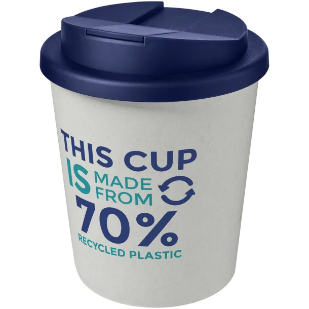 Americano® Espresso Eco 250 ml recycled tumbler with spill-proof lid - Unbranded White Blue