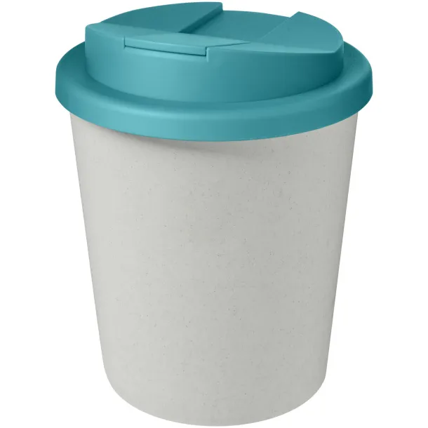 Americano® Espresso Eco 250 ml recycled tumbler with spill-proof lid - Unbranded White Aqua blue