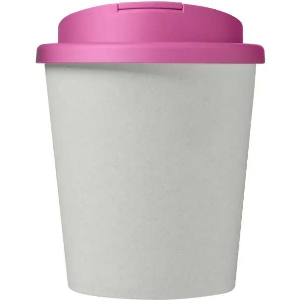 Americano® Espresso Eco 250 ml recycled tumbler with spill-proof lid - Unbranded White Magenta