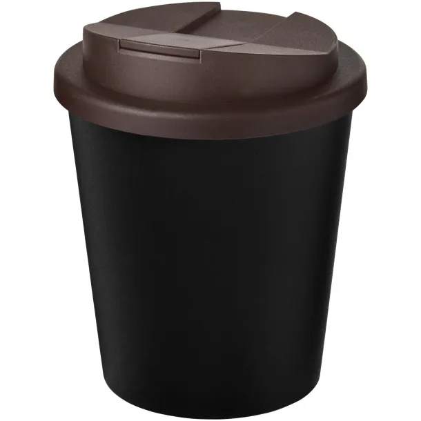 Americano® Espresso Eco 250 ml recycled tumbler with spill-proof lid Solid black Brown