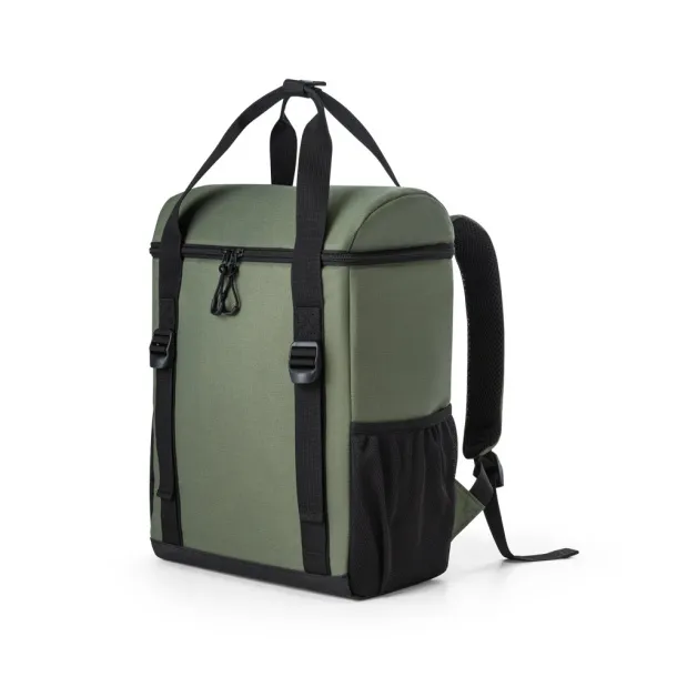 ROMA L 600D PET (100% rPET) and ripstop padded thermal backpack Dark green