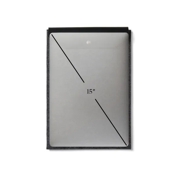  VINGA Albon GRS recycled felt 14" laptop sleeve - Vinga Crna