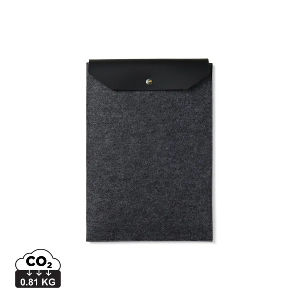  VINGA Albon GRS recycled felt 14" laptop sleeve - Vinga black 