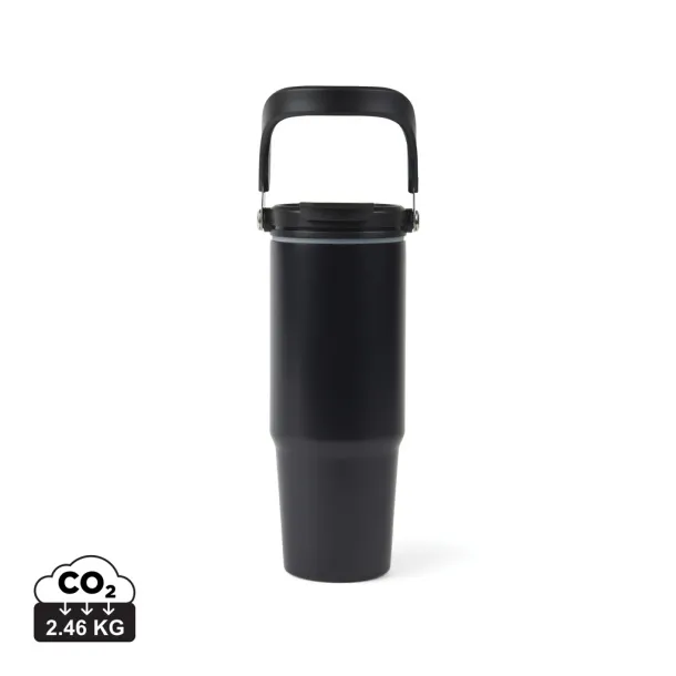 VINGA Eos trek RCS recycled SS vacuum bottle 880 ml - Vinga black, black black, black