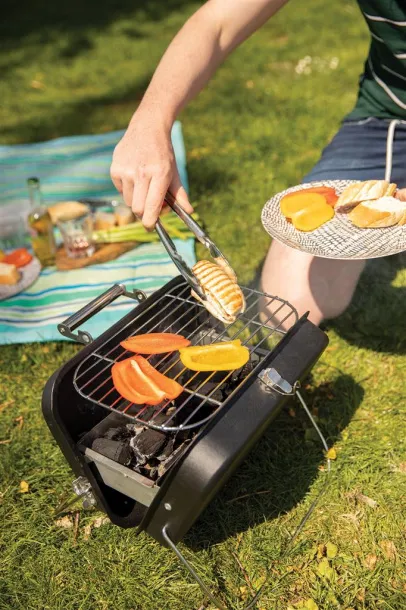  Portable deluxe barbecue in suitcase Black