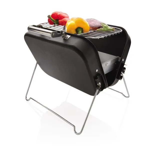  Portable deluxe barbecue in suitcase Black