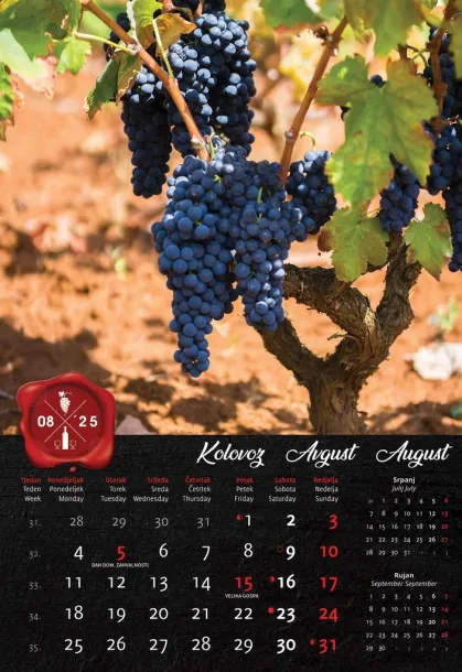  "VINO" color kalendar Color