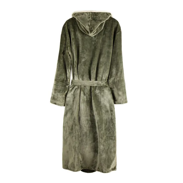  VINGA Louis luxury plush RPET robe - Vinga Green 