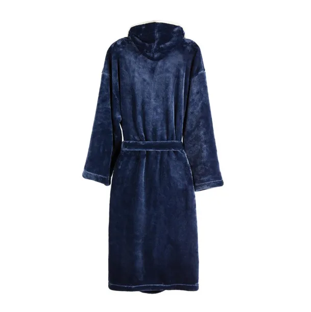  VINGA Louis luxury plush RPET robe - Vinga navy