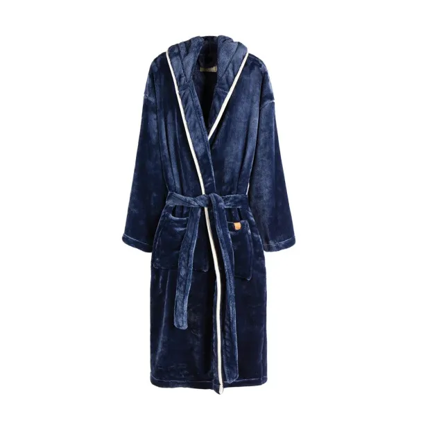  VINGA Louis luxury plush RPET robe - Vinga navy