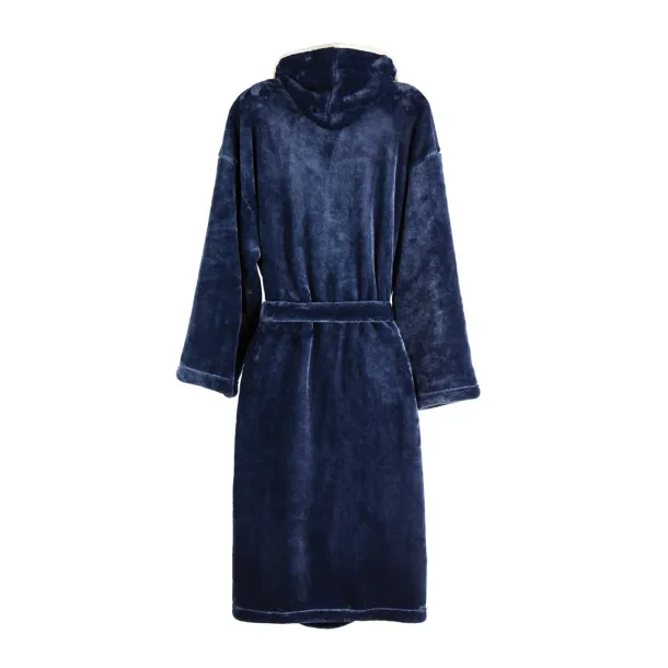  VINGA Louis luxury plush RPET robe - Vinga navy