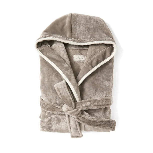  VINGA Louis luxury plush RPET robe - Vinga Grey 