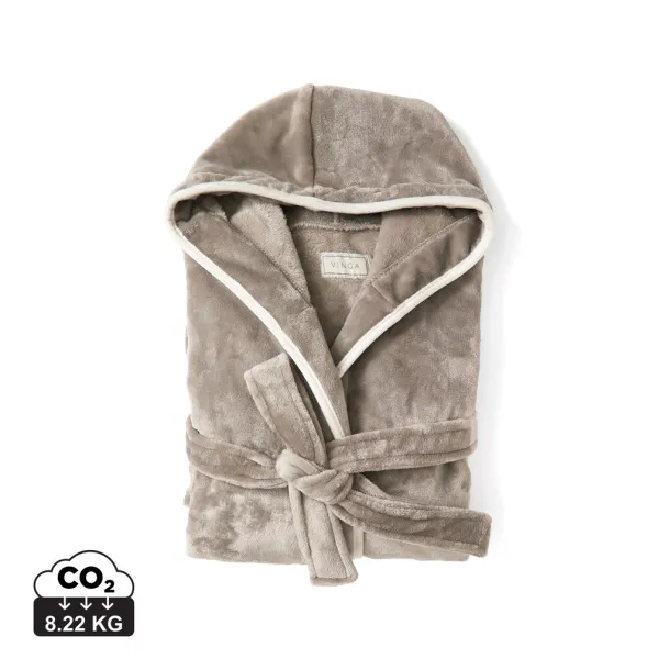  VINGA Louis luxury plush RPET robe - Vinga Grey 