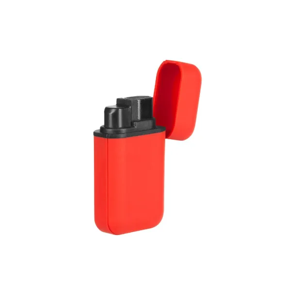 TORCH Plastic electronic lighter with double turbo flame Red