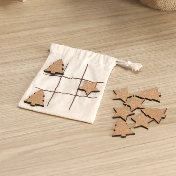  Tic Tac Toe game, Christmas pattern neutral