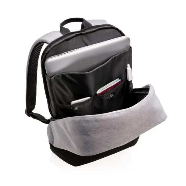  Standard RFID anti theft backpack PVC free - XD Collection Grey Black