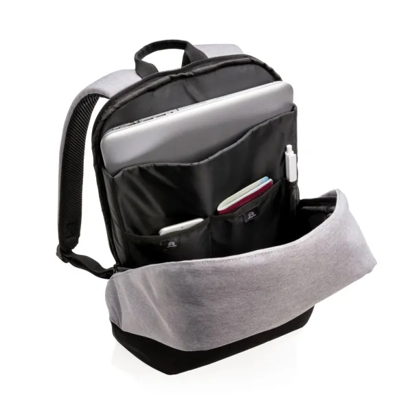  Standard RFID anti theft backpack PVC free - XD Collection Grey Black