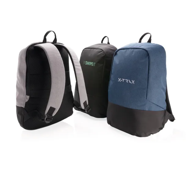  Standard RFID anti theft backpack PVC free - XD Collection Grey Black