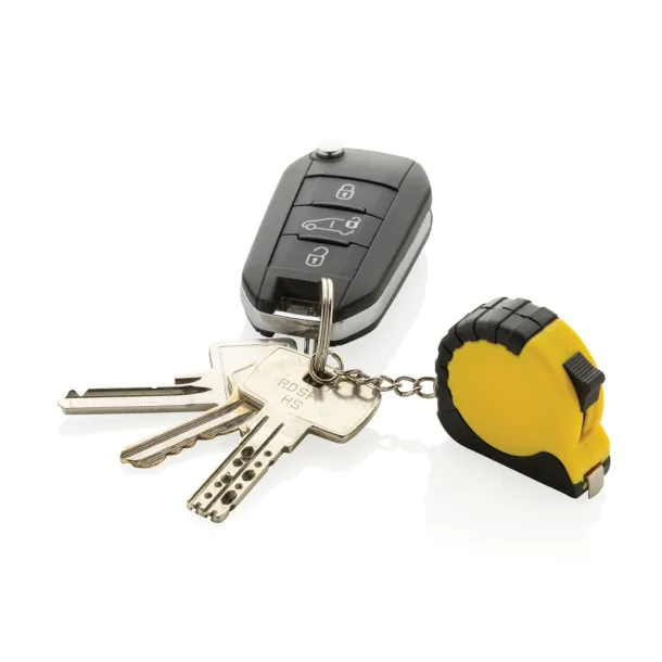  MeasureMate RCS reycled ABS 1 meter tape keychain - XD Collection Yellow 