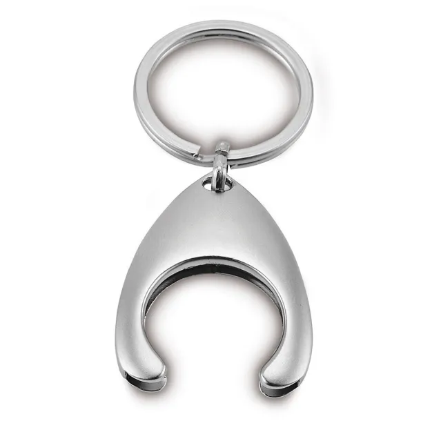 23087 Keyring Satin silver