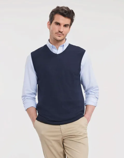  Adults' V-Neck Sleeveless Knitted Pullover - Russell Collection