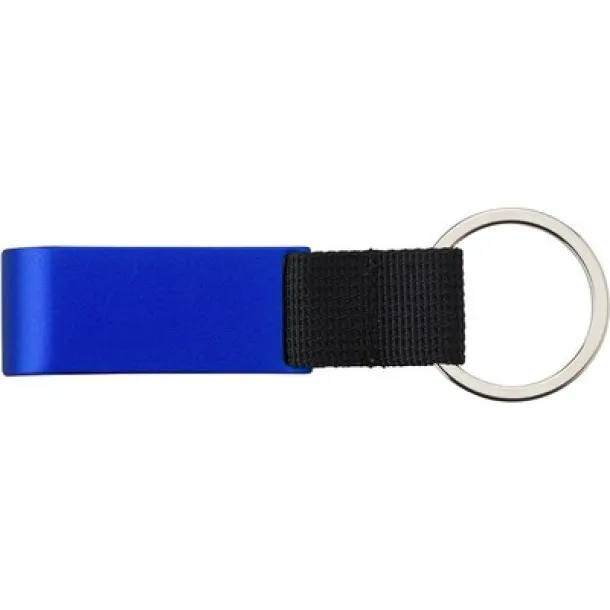  Keyring, bottle opener and shopping cart coin blue