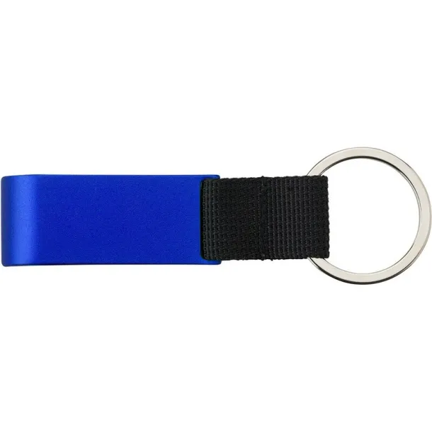  Keyring, bottle opener and shopping cart coin blue