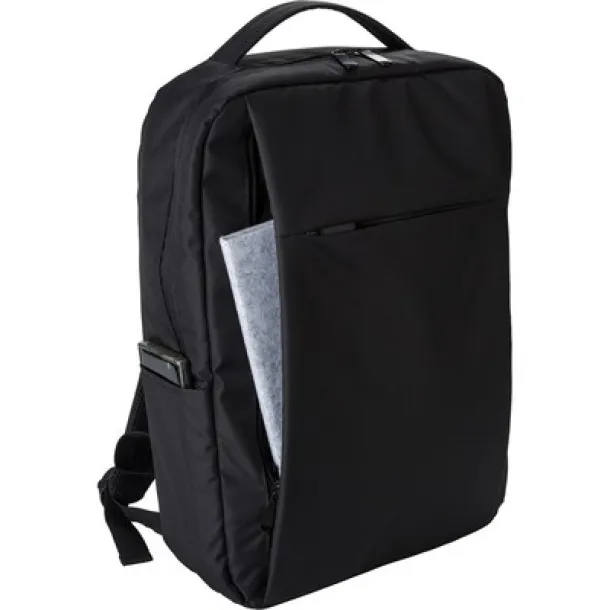  RPET laptop backpack 16" Crna