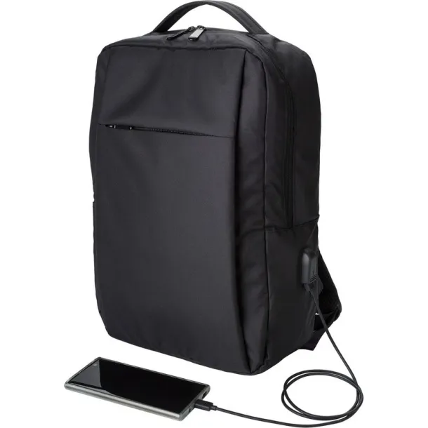  RPET laptop backpack 16" black