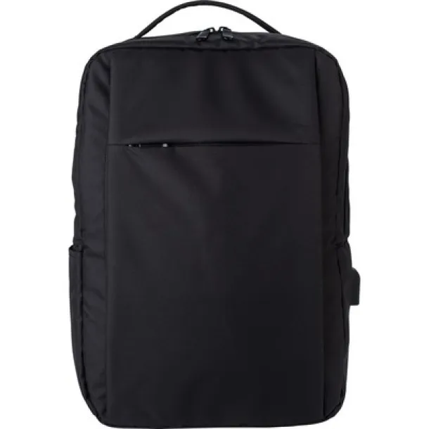  RPET laptop backpack 16" black