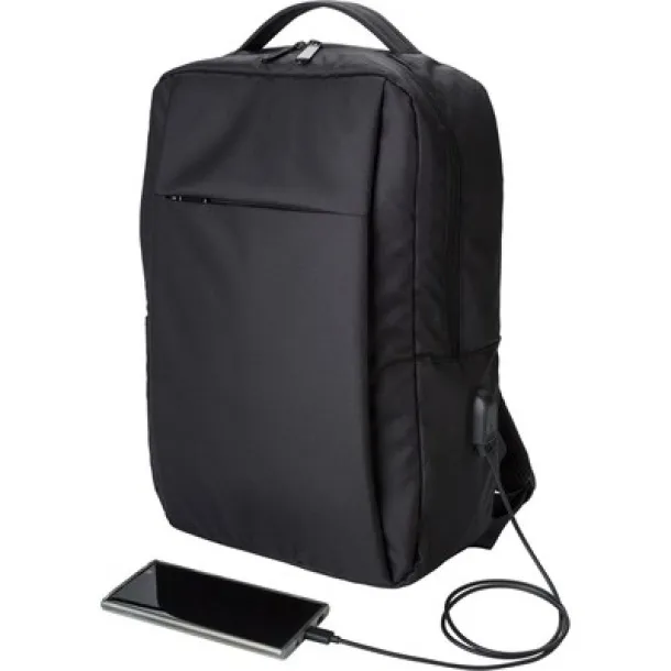  RPET laptop backpack 16" Crna
