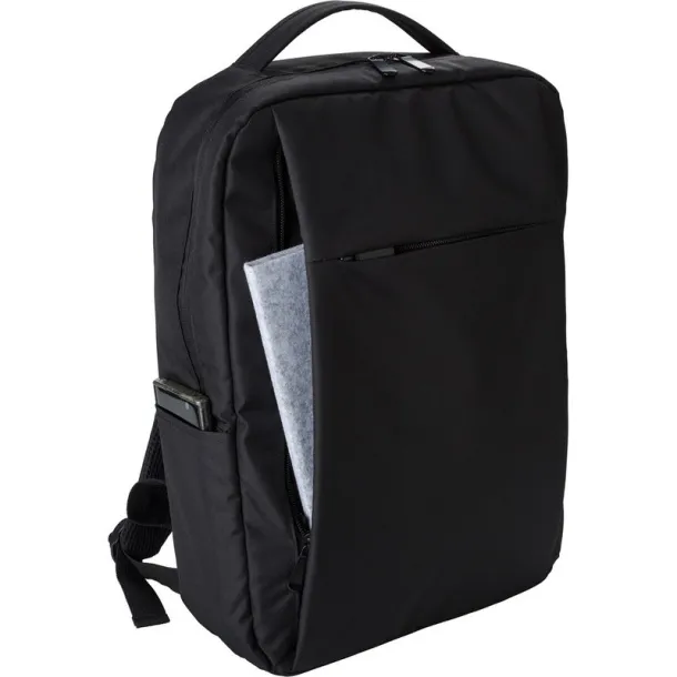  RPET laptop backpack 16" black