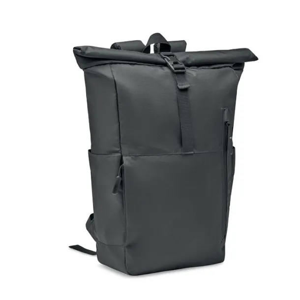 VALLEY ROLLPACK 300D RPET rolltop backpack Black