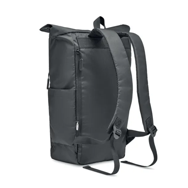 VALLEY ROLLPACK 300D RPET rolltop backpack Black